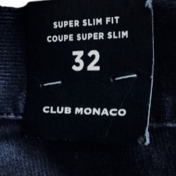Club Monaco super slim fit corduroy jeans dark grey men's size 32 NWT - Picture 10 of 11